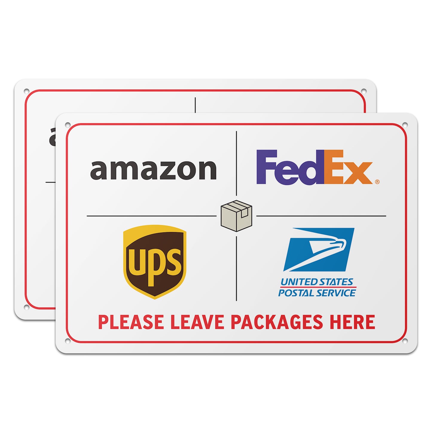 12 x 8in Delivery & Mail Sign: Please Leave Packages Here