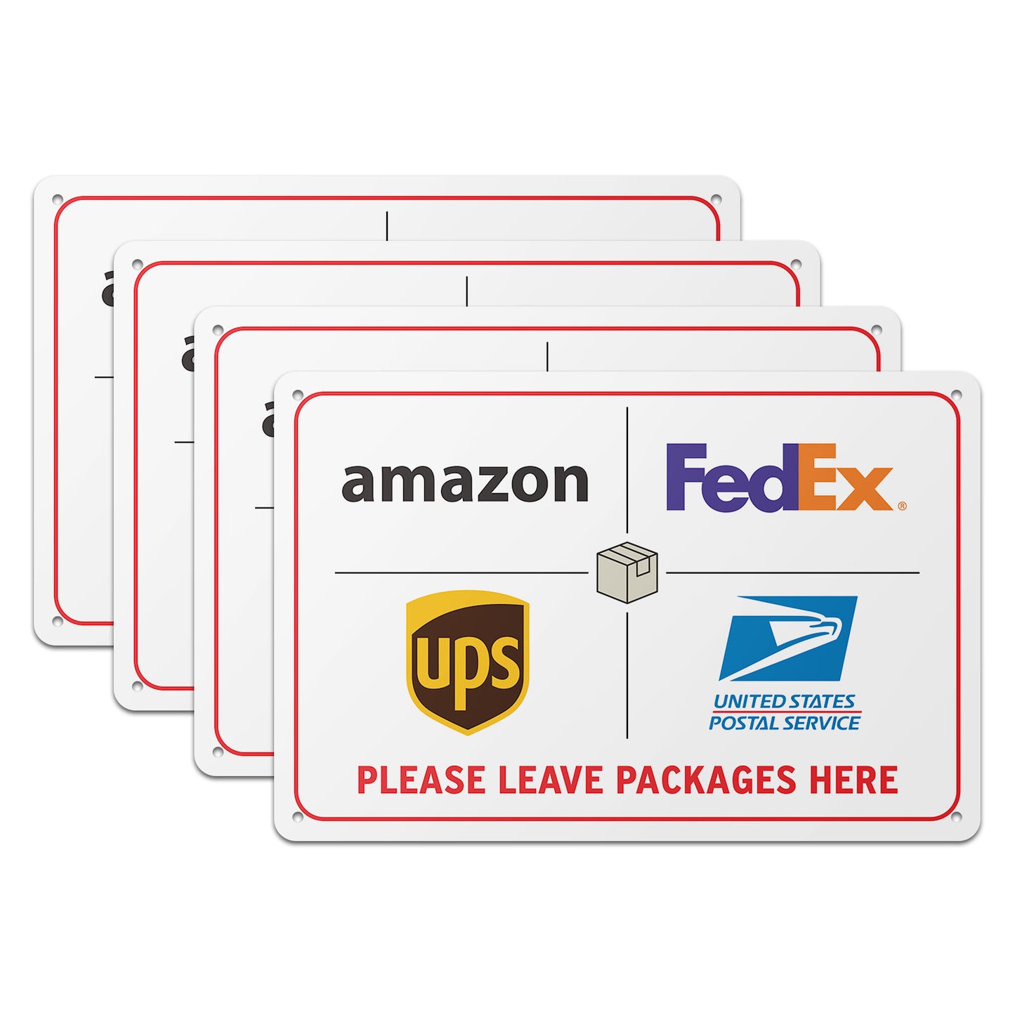 12 x 8in Delivery & Mail Sign: Please Leave Packages Here
