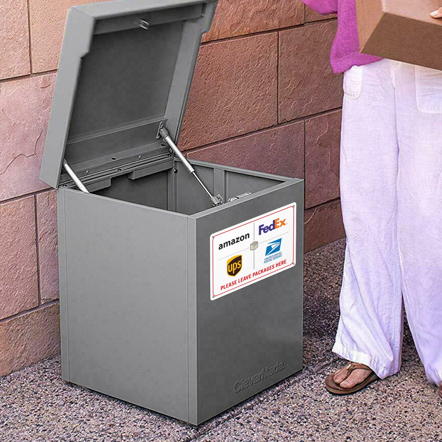 12 x 8in Delivery & Mail Sign: Please Leave Packages Here