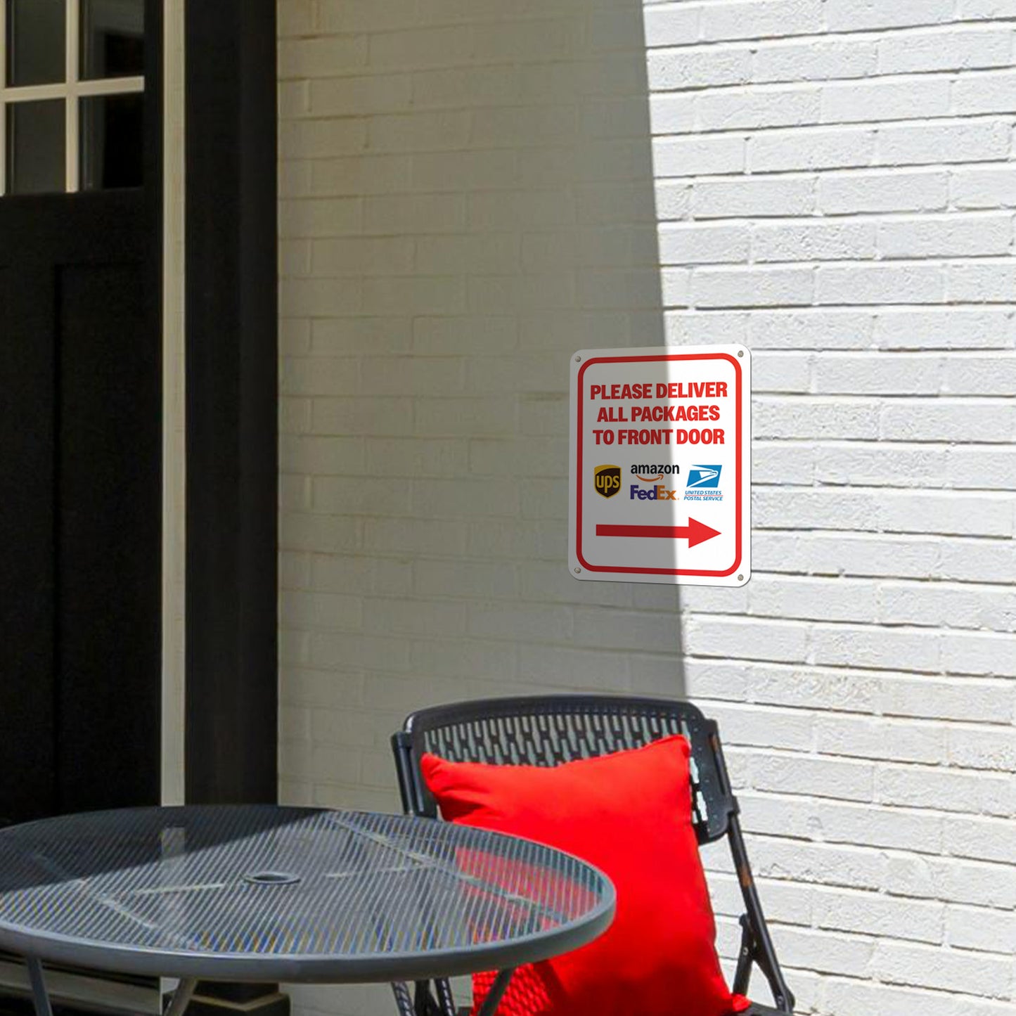 8 x 10in Mail Sign:  Please Deliver All Packages to Front Door