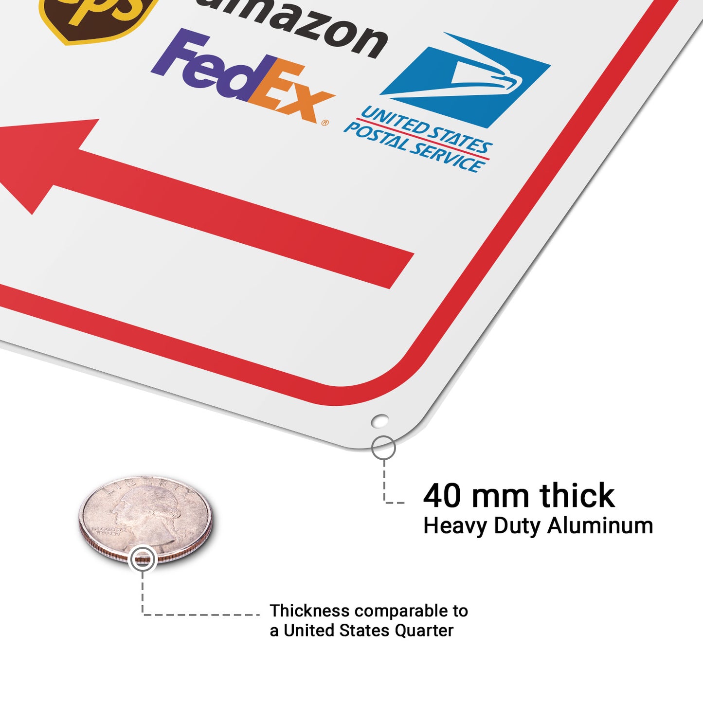 8 x 10in Mail Sign: Please Deliver All Packages to Back Door