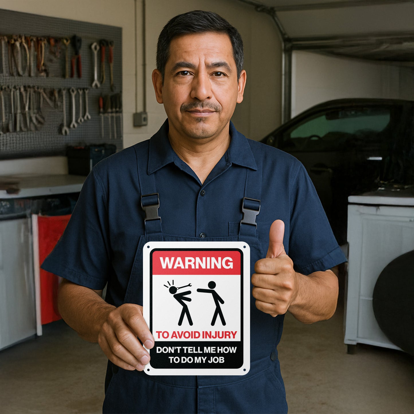 8 x 10in Aluminum Sign: Warning Don't Tell Me How to Do My Job