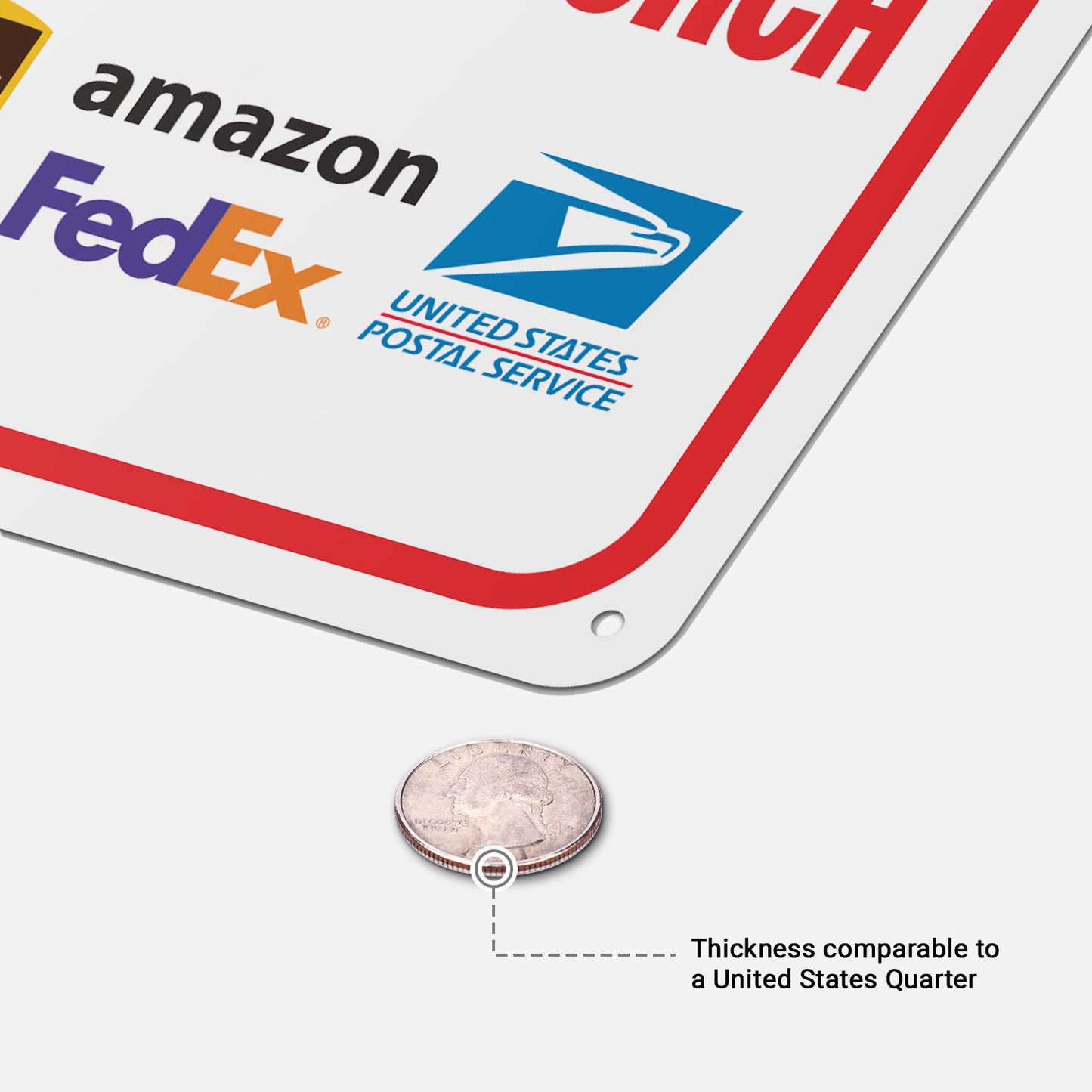 8 x 10in Aluminum Sign: Please Deliver All Packages to Back Porch
