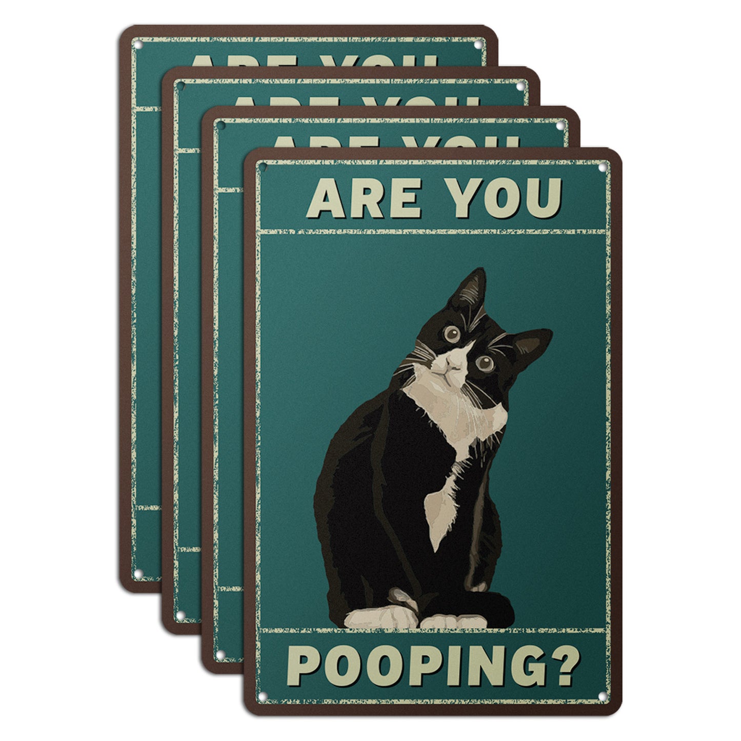 8 x 12in Bathroom Decoration: Are You Pooping Sign