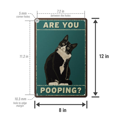 8 x 12in Bathroom Decoration: Are You Pooping Sign