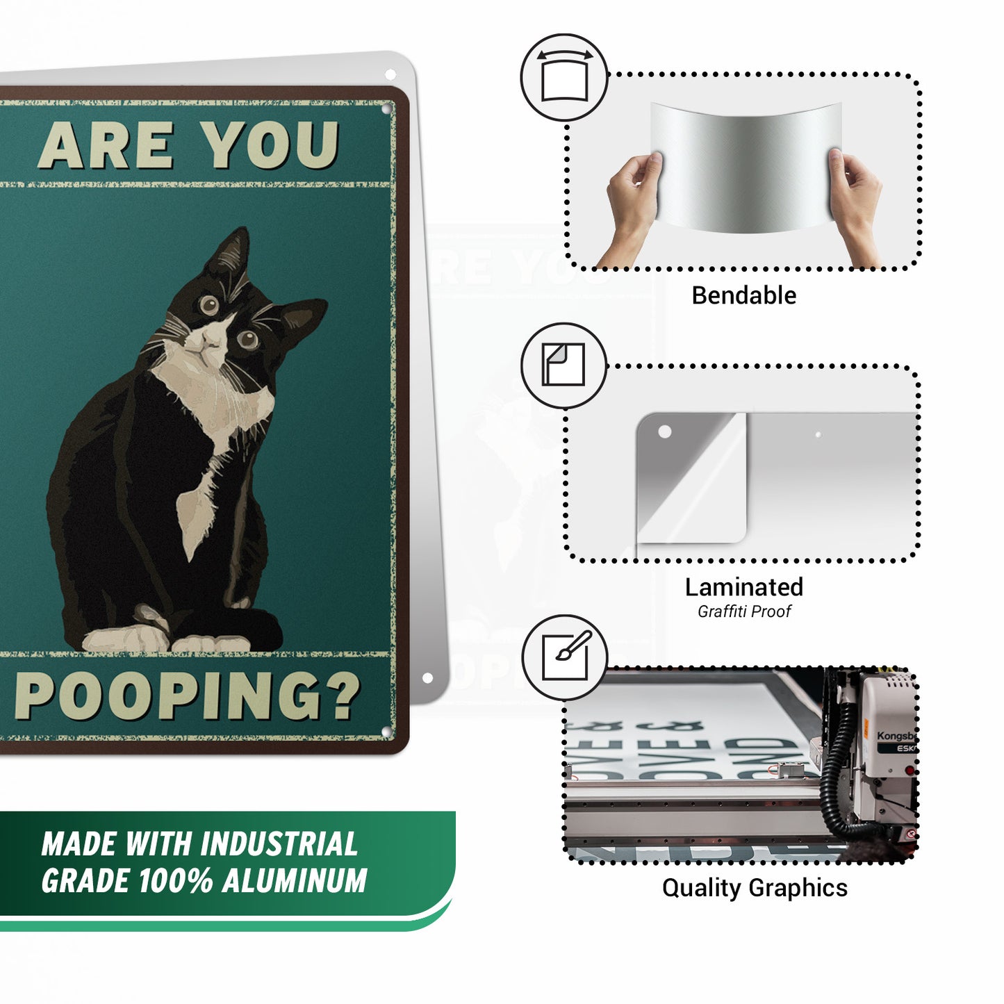 8 x 12in Bathroom Decoration: Are You Pooping Sign