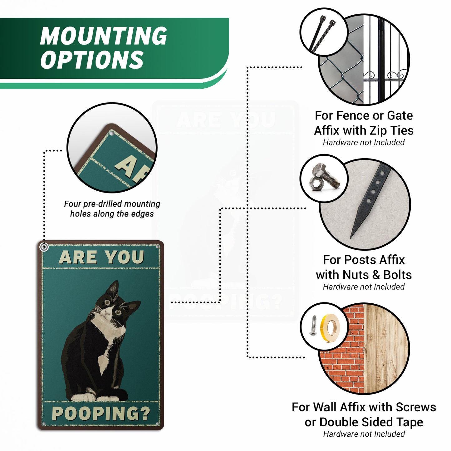 8 x 12in Bathroom Decoration: Are You Pooping Sign
