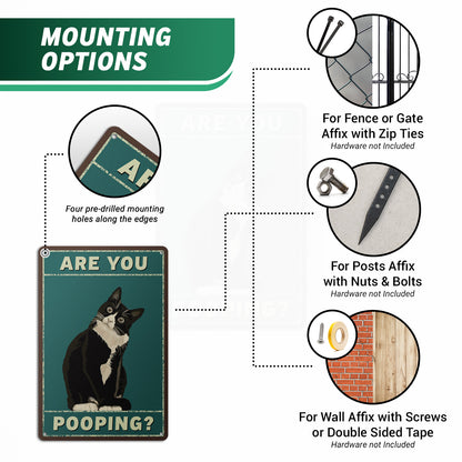 8 x 12in Bathroom Decoration: Are You Pooping Sign