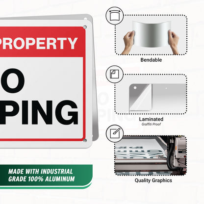 7 x 10in Private Property Sign: No Dumping