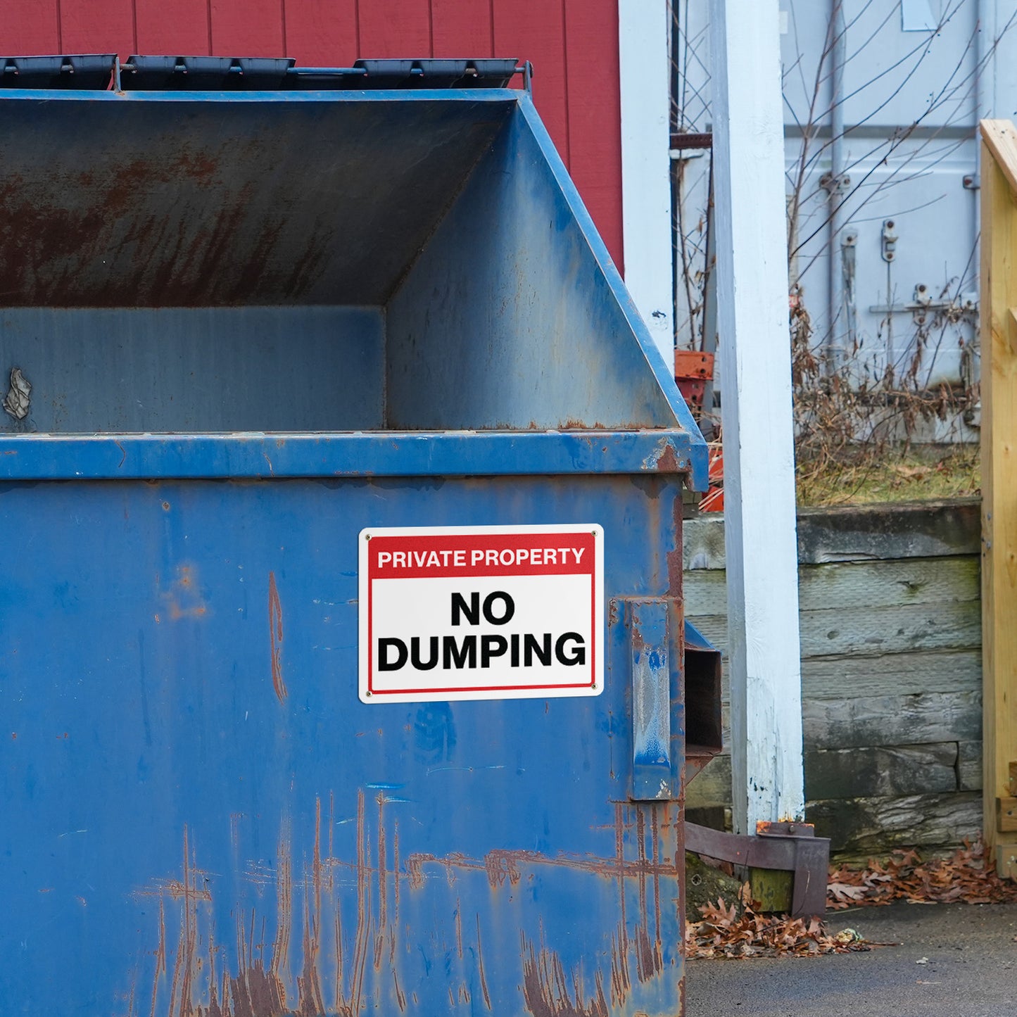 7 x 10in Private Property Sign: No Dumping