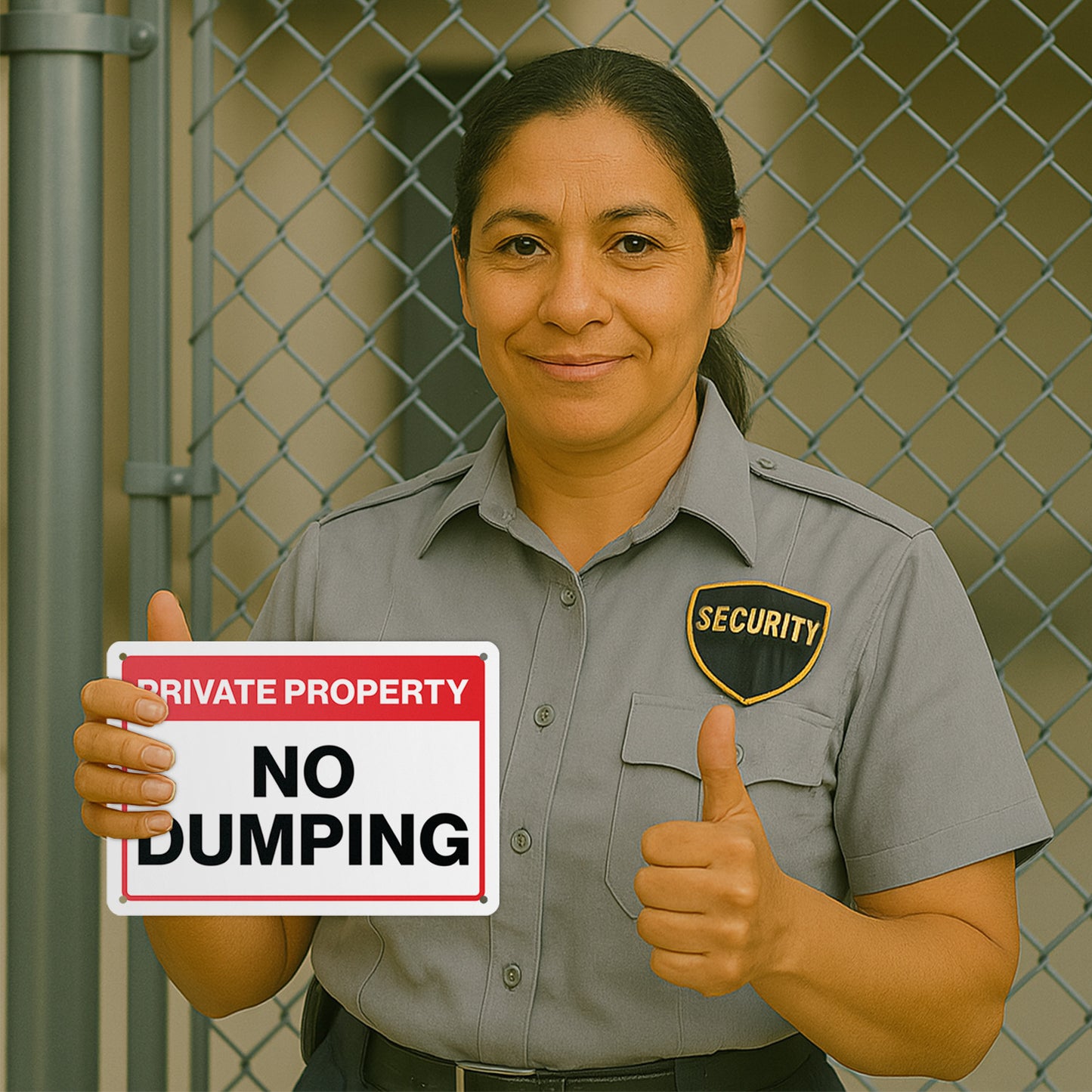 7 x 10in Private Property Sign: No Dumping