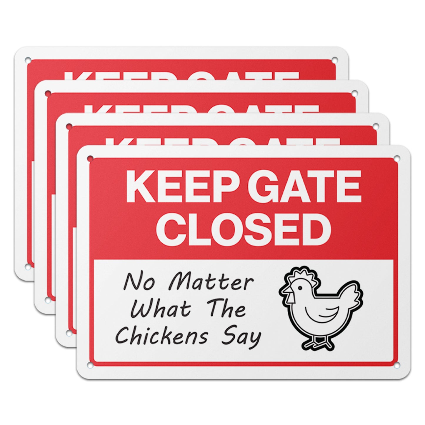 10 x 7in Chicken Coop Sign: Keep Gate Closed