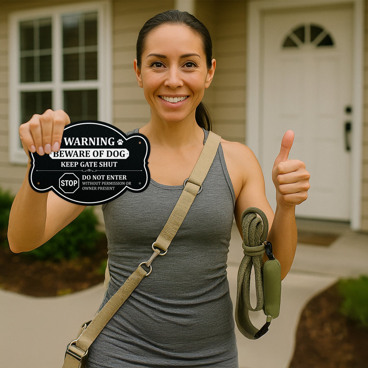 10 x 7in Yard Sign: Warning Beware of Dog Keep Gate Shut