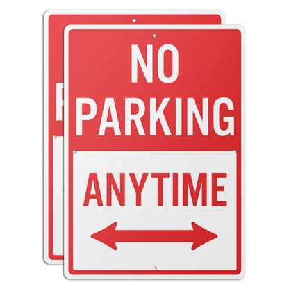 10 x 14in Street Sign: No Parking Anytime