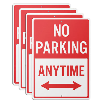 10 x 14in Street Sign: No Parking Anytime