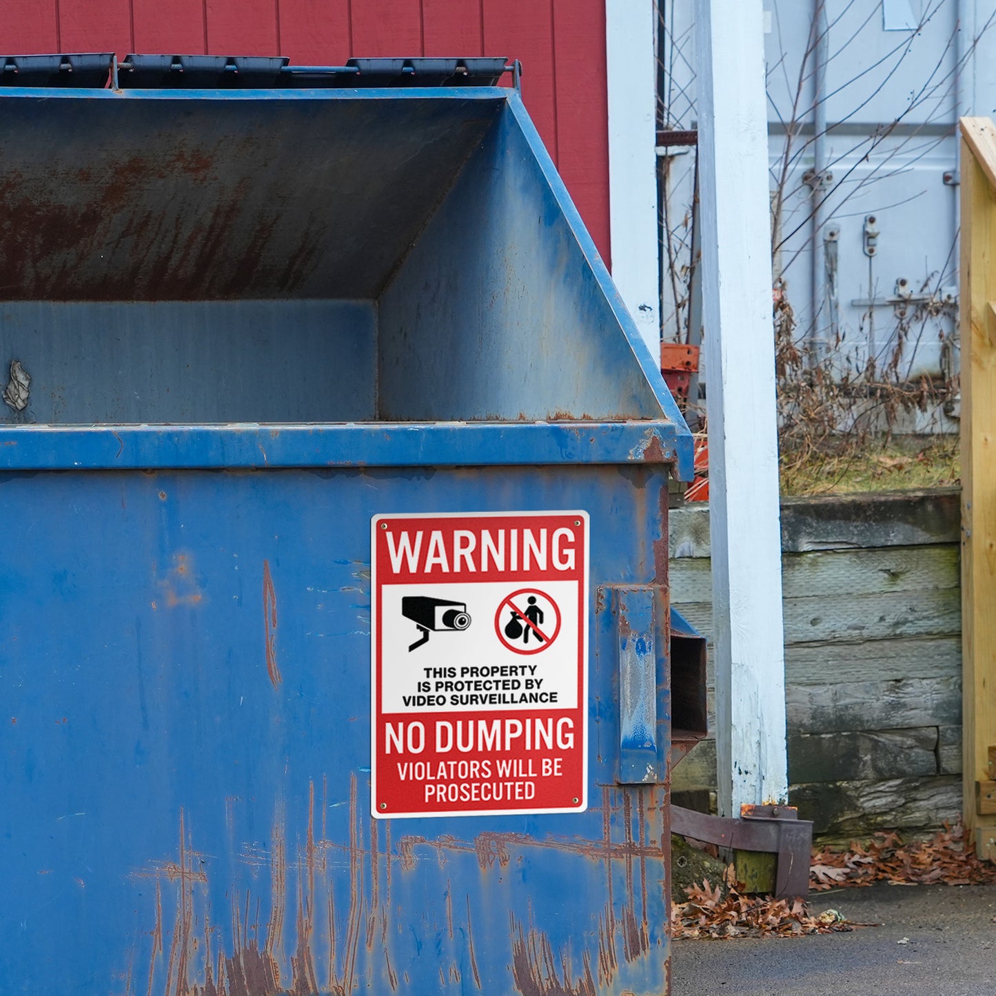 10 x 14in No Dumping Sign: Video Surveillance Warning