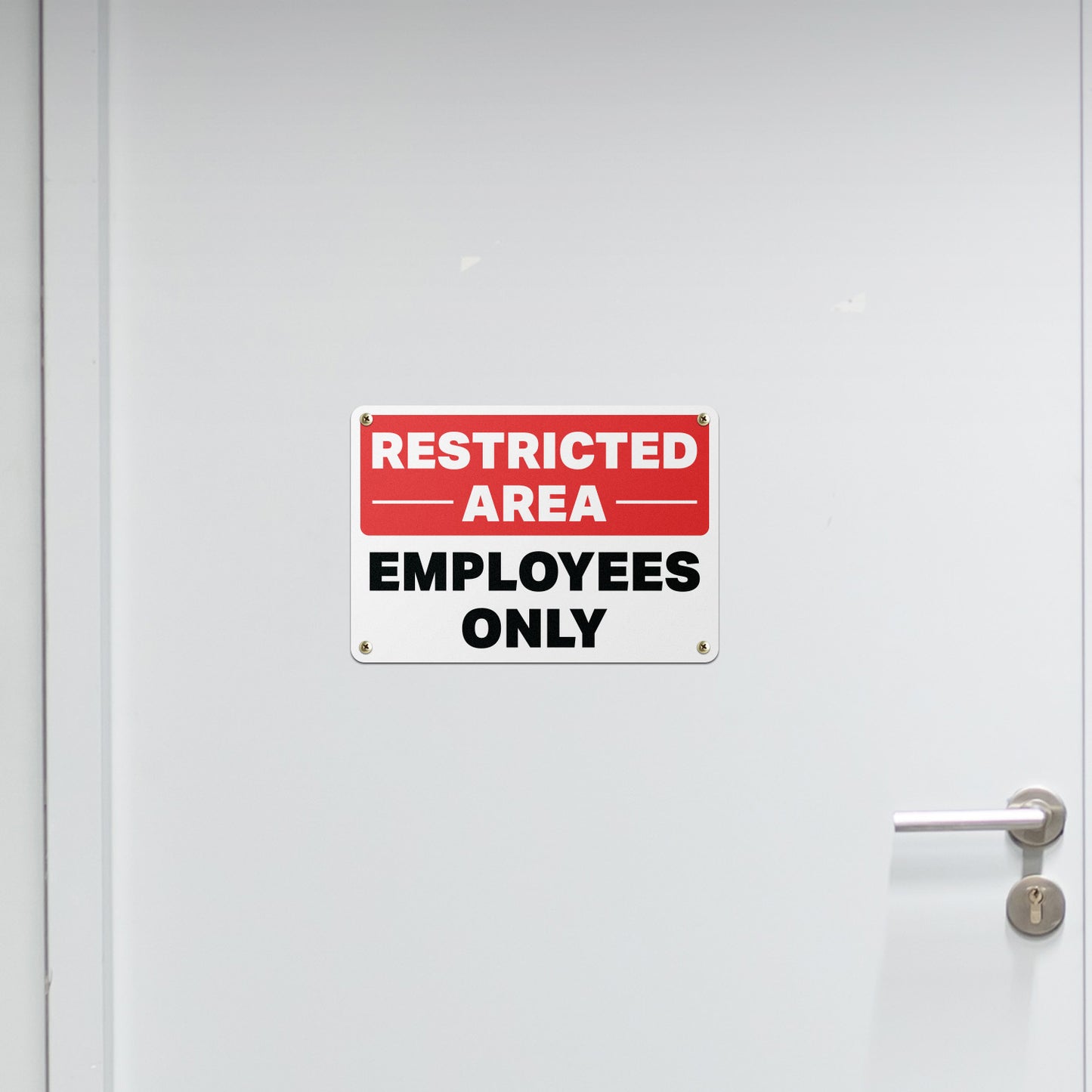 10 x 7in Restricted Area Employees Only Aluminum Sign