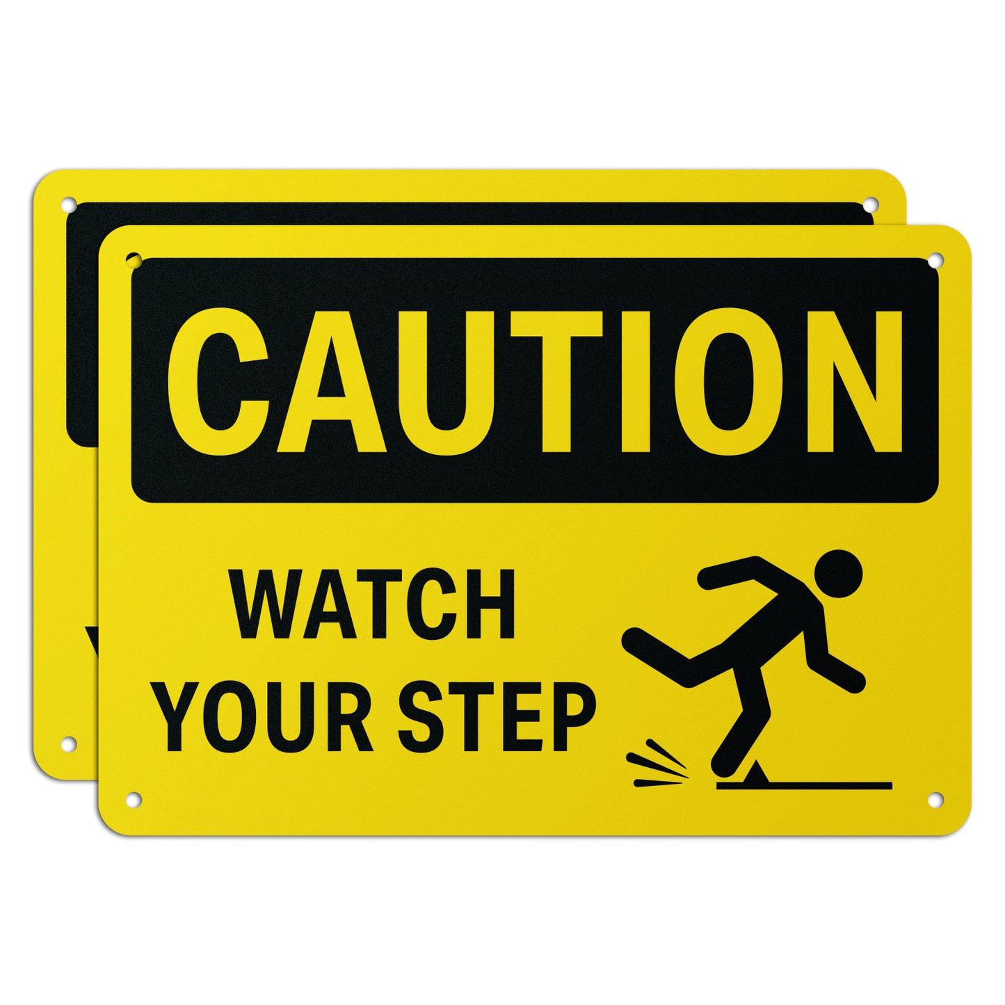 10 x 7in Safety Sign: Caution Watch Your Step