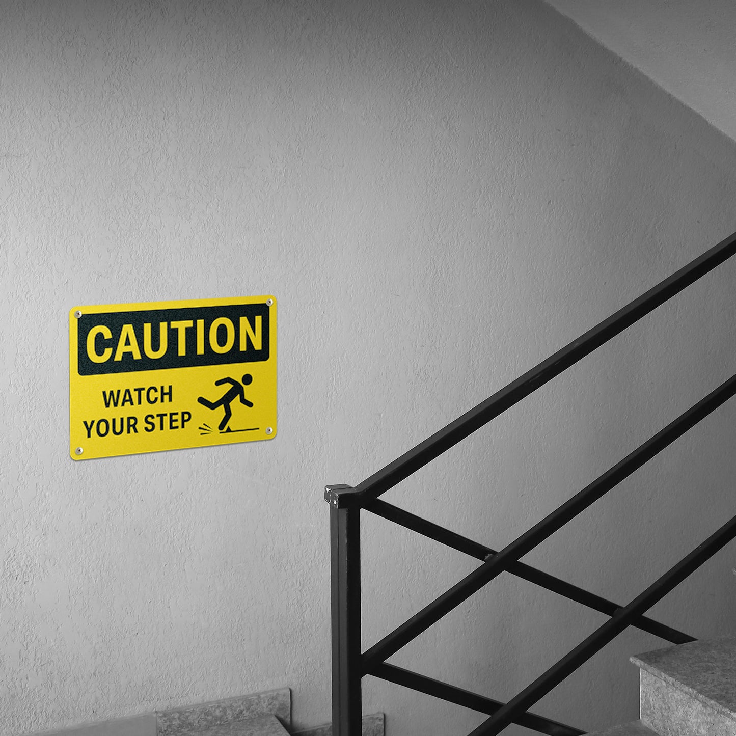 10 x 7in Safety Sign: Caution Watch Your Step