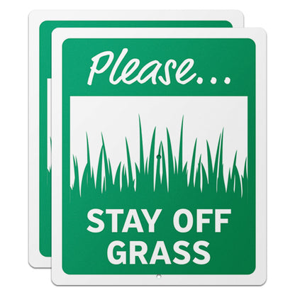 10 x 12in Yard Sign: Please Stay Off Grass