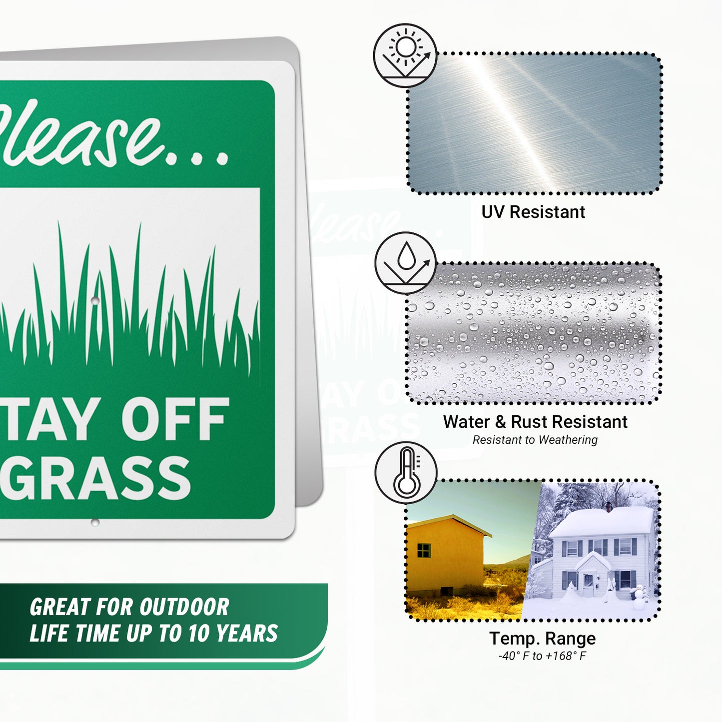 10 x 12in Yard Sign: Please Stay Off Grass