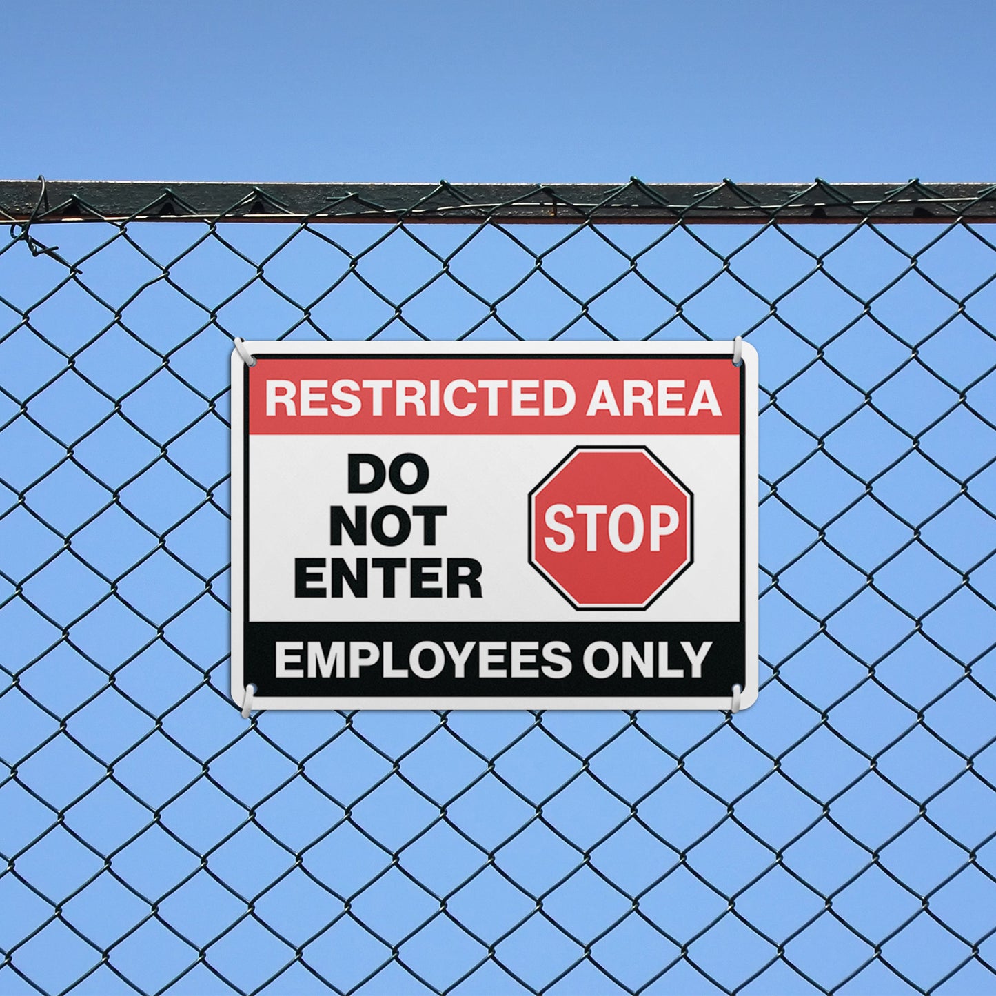 10 x 7in Do Not Enter Sign: Restricted Area, Employees Only