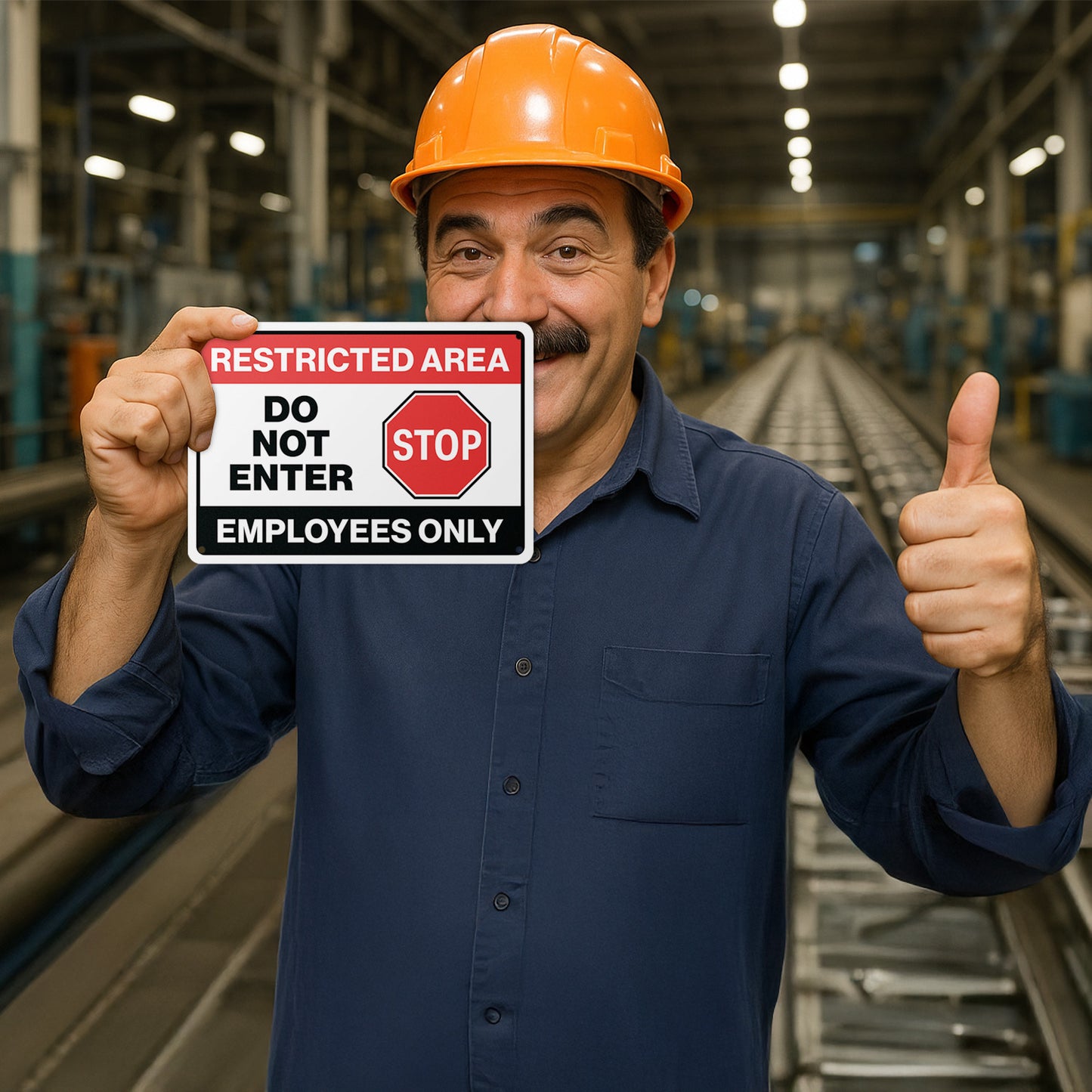 10 x 7in Do Not Enter Sign: Restricted Area, Employees Only