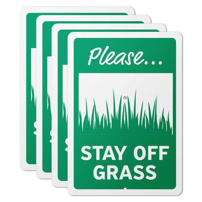 7 x 10in Yard Sign: Please Stay Off Grass