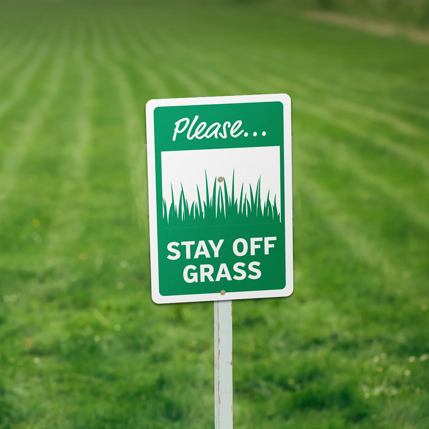7 x 10in Yard Sign: Please Stay Off Grass