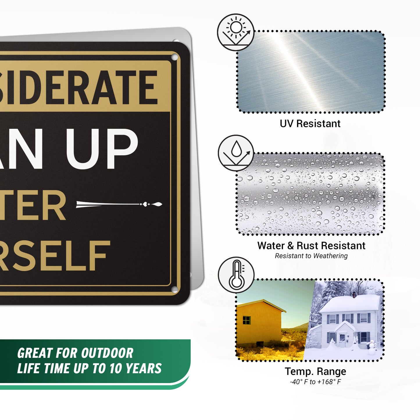 10 x 7in Aluminum Sign: Clean Up After Yourself Notice