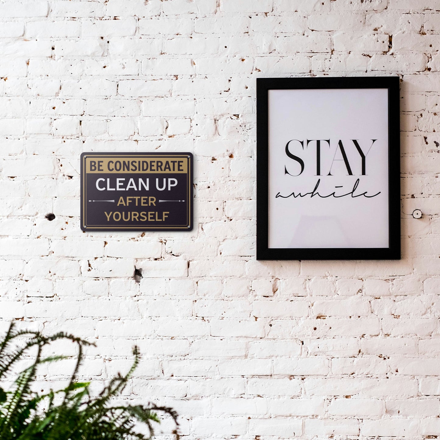 10 x 7in Aluminum Sign: Clean Up After Yourself Notice