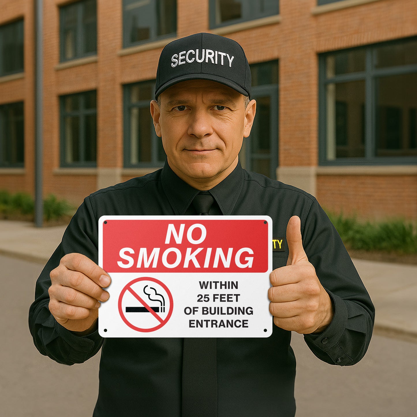 10 x 7in Aluminum Sign: No Smoking Within 25 Feet Notice