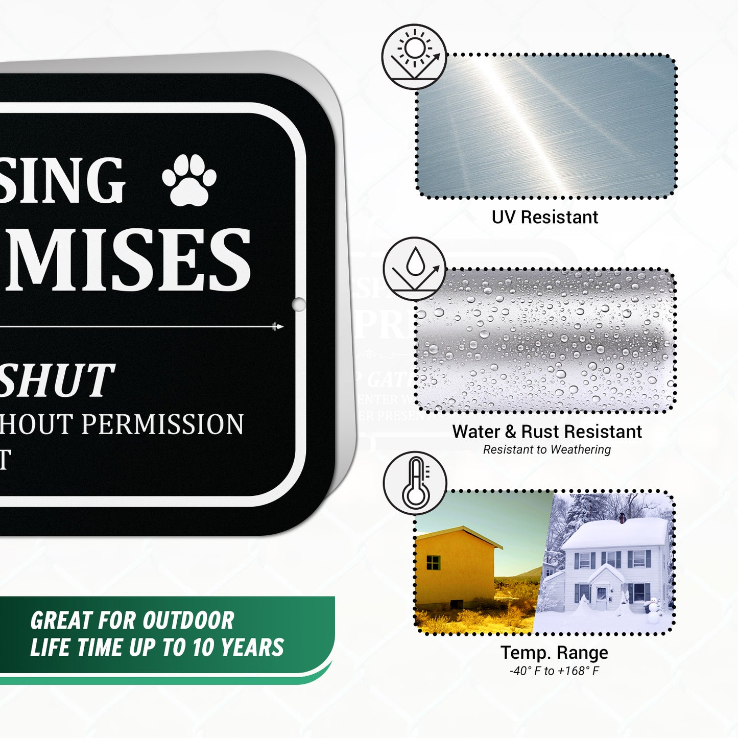 12 x 6in Yard Sign: No Trespassing Dog on Premises