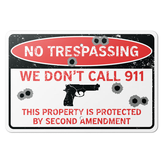 18 x 12in Yard Sign: Second Amendment Protection (No Tresspassing)