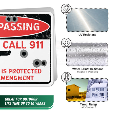 18 x 12in Yard Sign: Second Amendment Protection (No Tresspassing)