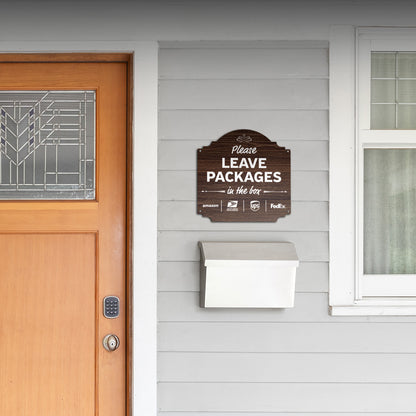12 x 12in Yard Sign: Please Leave Packages In The Box (Delivery Guidance)