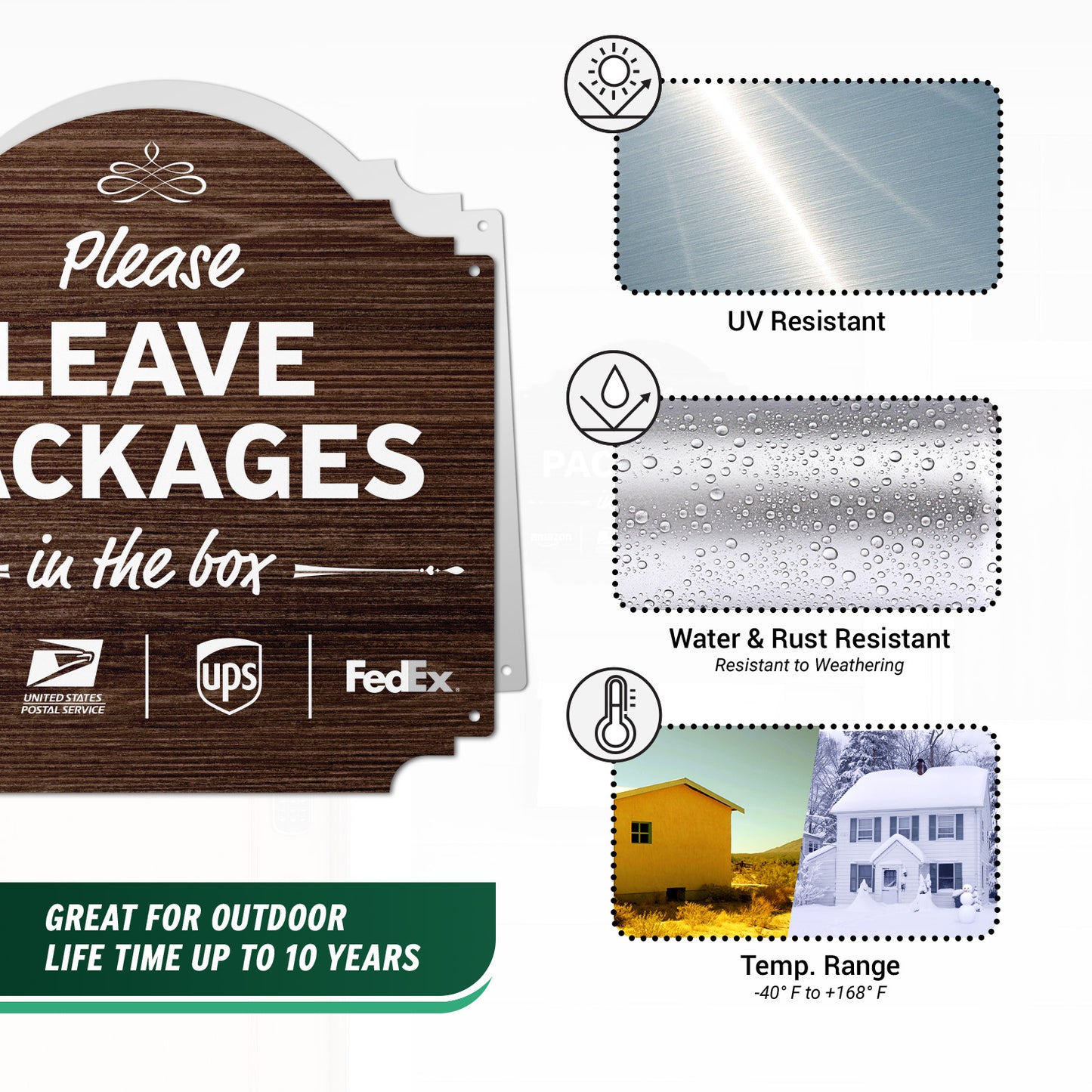 12 x 12in Yard Sign: Please Leave Packages In The Box (Delivery Guidance)