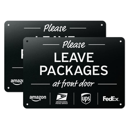 10 x 7in Yard Sign: Please Leave Packages At Front Door