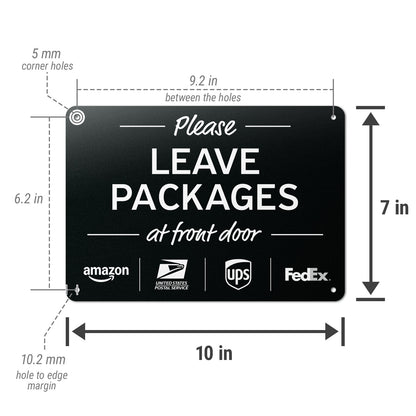 10 x 7in Yard Sign: Please Leave Packages At Front Door