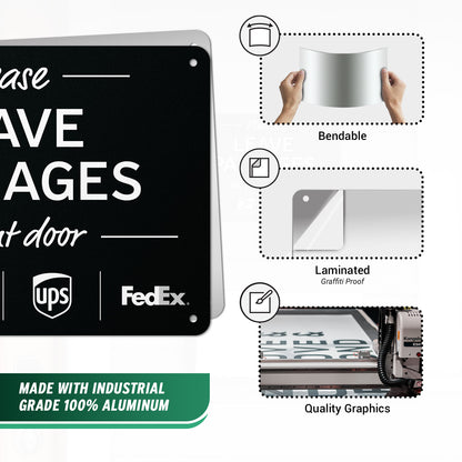 10 x 7in Yard Sign: Please Leave Packages At Front Door