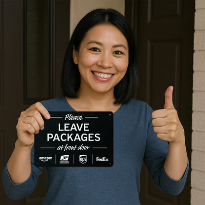 10 x 7in Yard Sign: Please Leave Packages At Front Door