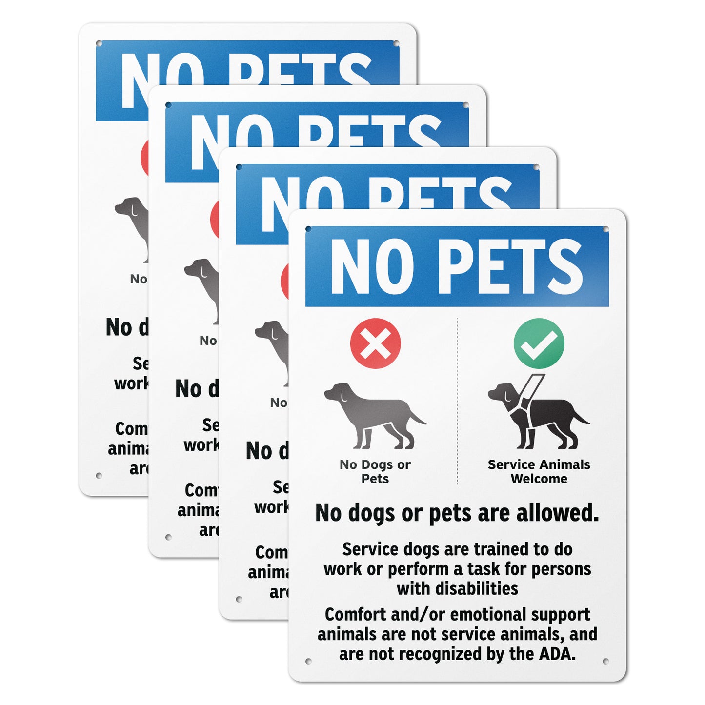 10 x 14in Aluminum Sign: No Pets Allowed