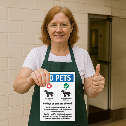 10 x 14in Aluminum Sign: No Pets Allowed