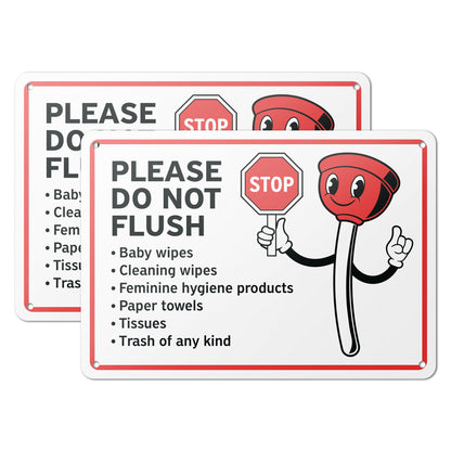 10 x 7in Bathroom Sign: Please Do Not Flush