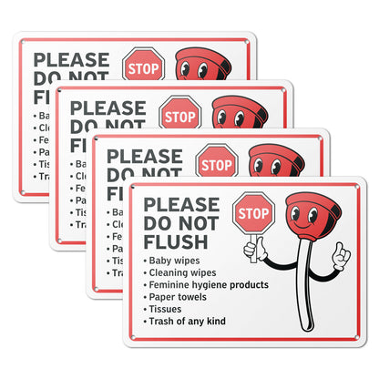 10 x 7in Bathroom Sign: Please Do Not Flush