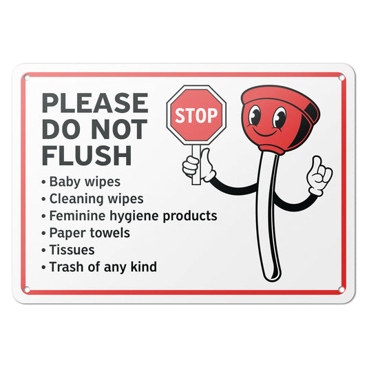 10 x 7in Bathroom Sign: Please Do Not Flush