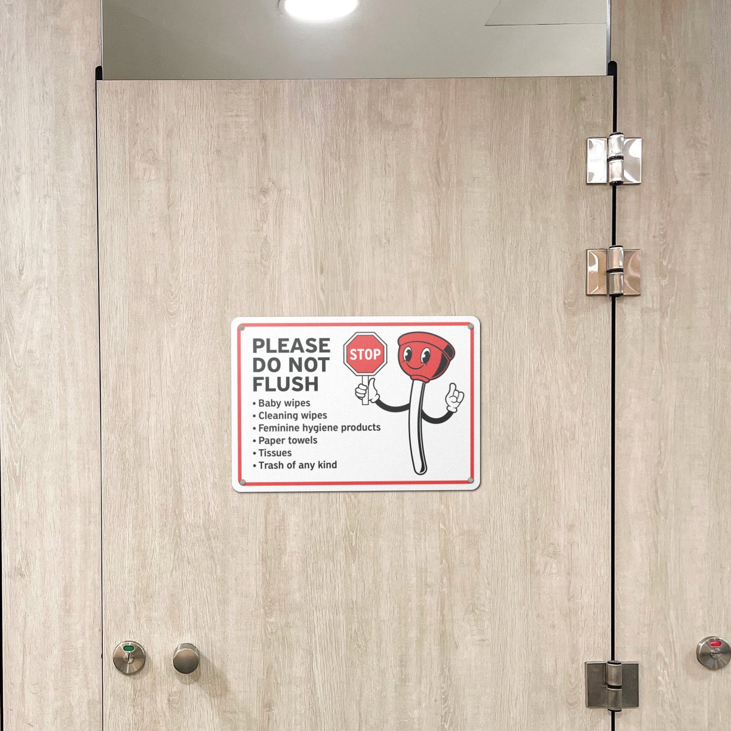 10 x 7in Bathroom Sign: Please Do Not Flush