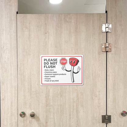 10 x 7in Bathroom Sign: Please Do Not Flush