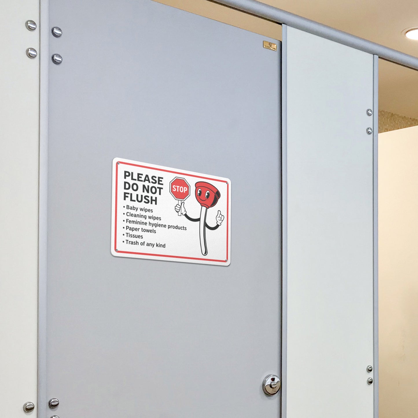 10 x 7in Bathroom Sign: Please Do Not Flush