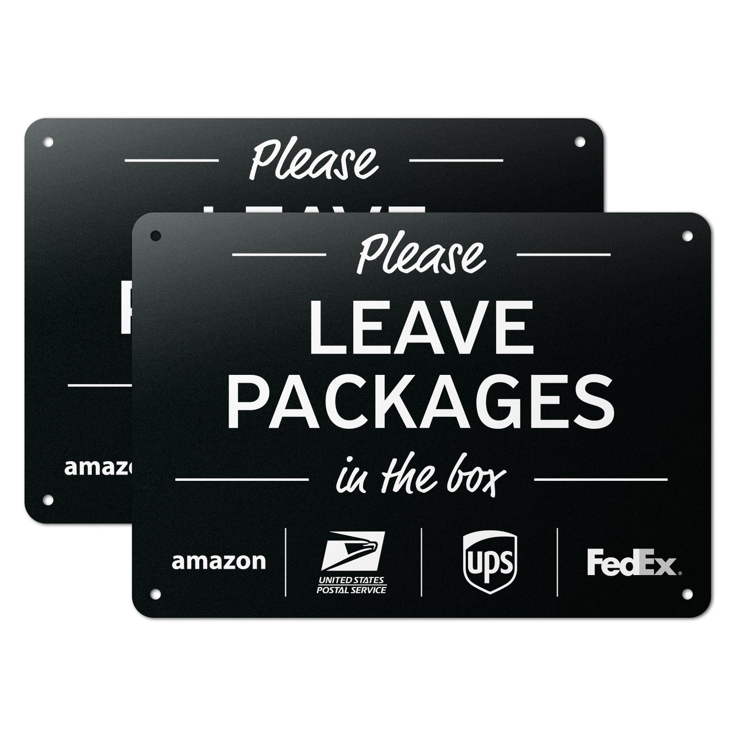 10 x 7in Delivery Sign: Please Leave Packages In The Box